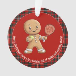 Ornamento 🎾 🎄 Texto personalizado, Natal baseado em Padel