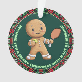 Ornamento Texto personalizado, Pickleball Gingerpão Cheio
