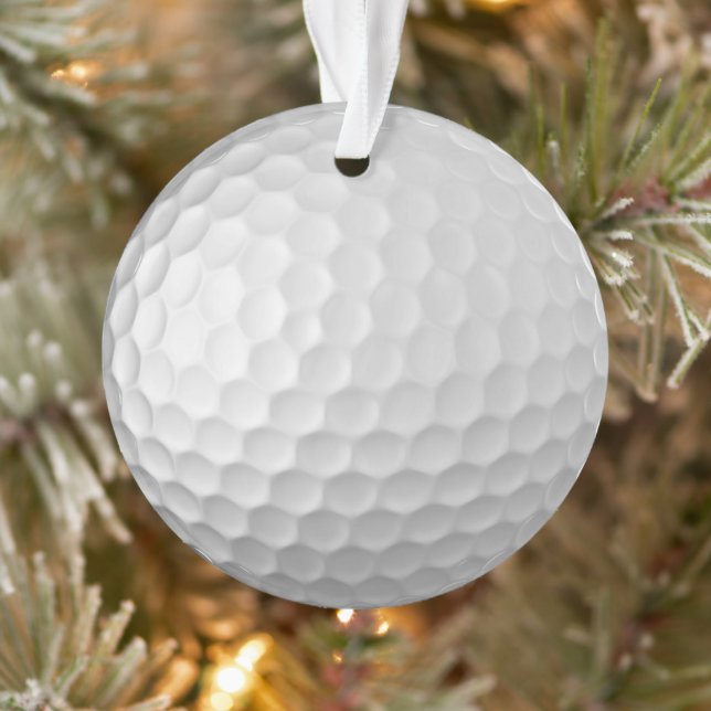 Ornamento Textura de Bola de Golfe Branca Com Alvéolos (Árvore)