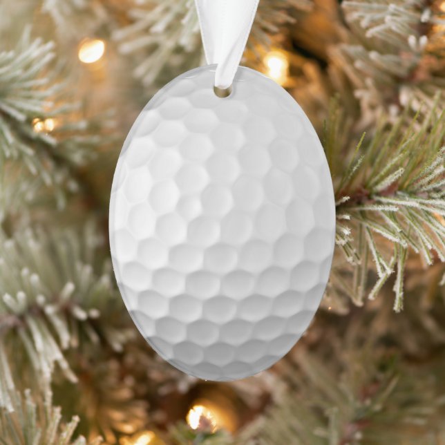 Ornamento Textura de Bola de Golfe Branca Com Alvéolos (Árvore)