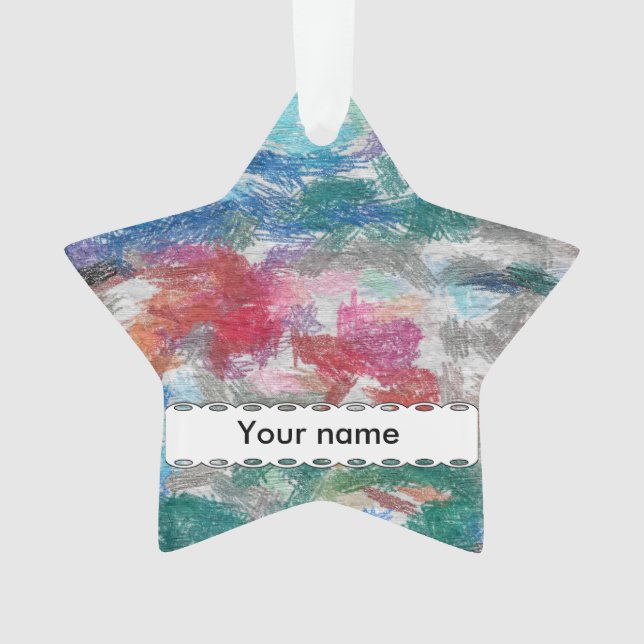 Ornamento Textura de Crayons (Frente)