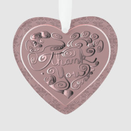 Ornamento "Thank You" Dusty Rose Acrylic Ornament