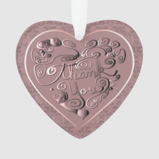 Ornamento "Thank You" Dusty Rose Acrylic Ornament