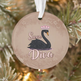 Ornamento The black swan, queen of the water.