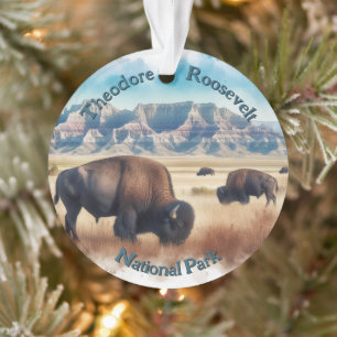 Ornamento Theodore Roosevelt Parque Nacional Bison Souvenir