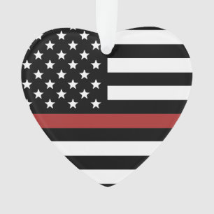 Ornamento Thin Red Line USA Flag Fire Department