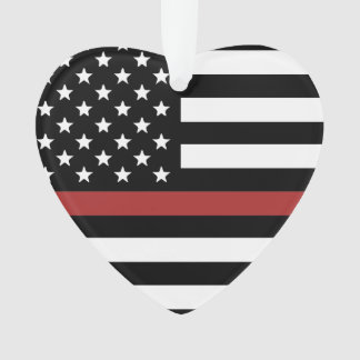 Ornamento Thin Red Line USA Flag Fire Department