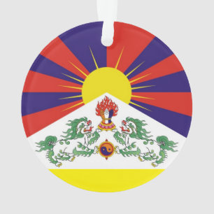 Ornamento Tibete, Leões de Neve, Bandeira do Tibete - Os Hi