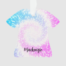 Ornamento Tie Dye Hippy Swirl TShirt Natal personalizado