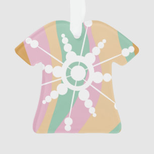 Ornamento Tie Dye Liquid Retro Groovy Natal Beige Green
