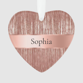 Ornamento Tinsel Gelam-Dourado-Rosa Chic Strips Natal