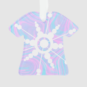 Ornamento Tinta Tie Dye Retro Groovy 