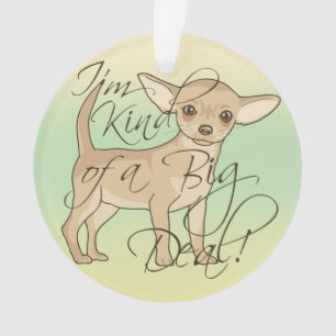 Ornamento Tipo de I'm da chihuahua de um design gráfico da
