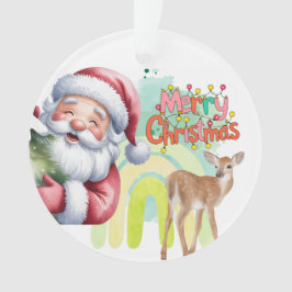 Ornamento Tipografia Feliz Natal e Luzes & Veados