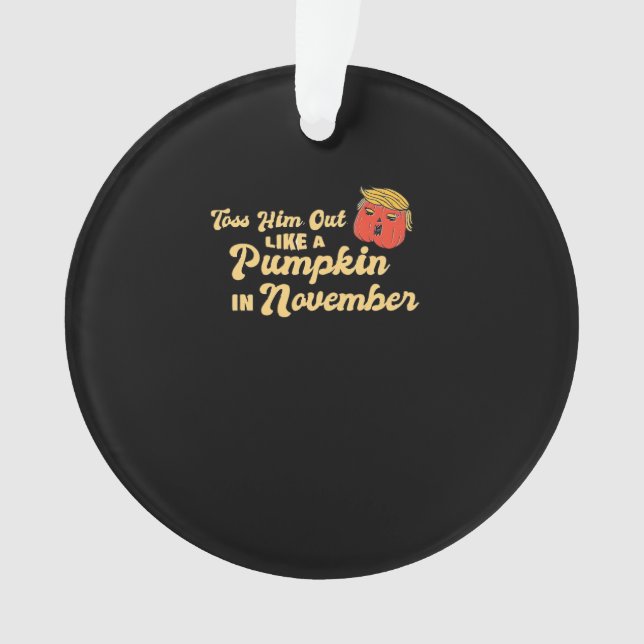 Ornamento Tire-O Como Um Pumpkin Trumpkin Halloween (Frente)