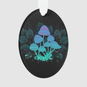 Ornamento Toadstools em arbustos