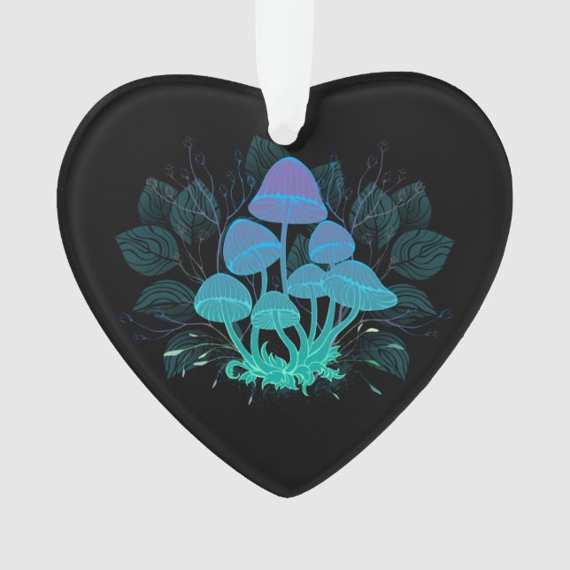 Ornamento Toadstools em arbustos (Frente)