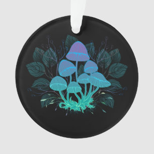 Ornamento Toadstools em arbustos