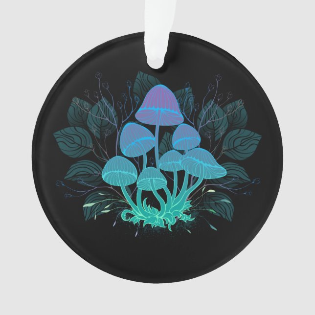 Ornamento Toadstools em arbustos (Frente)