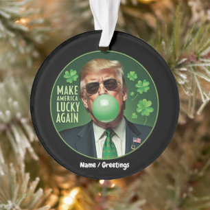 Ornamento Torne a América Sortuda Novamente Engraçada Trump