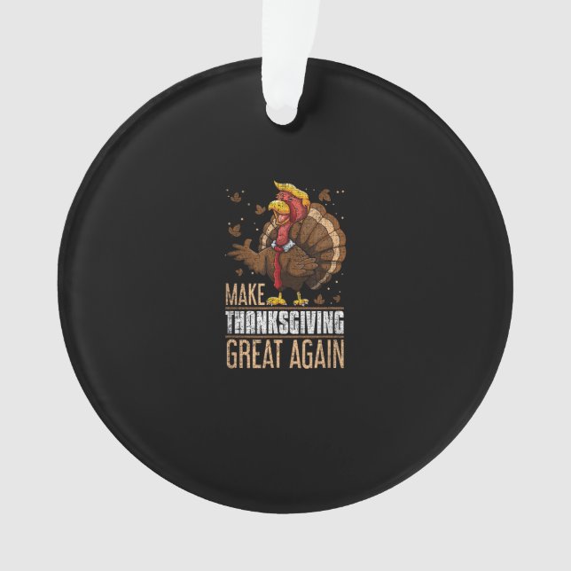 Ornamento Torne o Excelente da Turquia Engraçado de Ação de  (Frente)