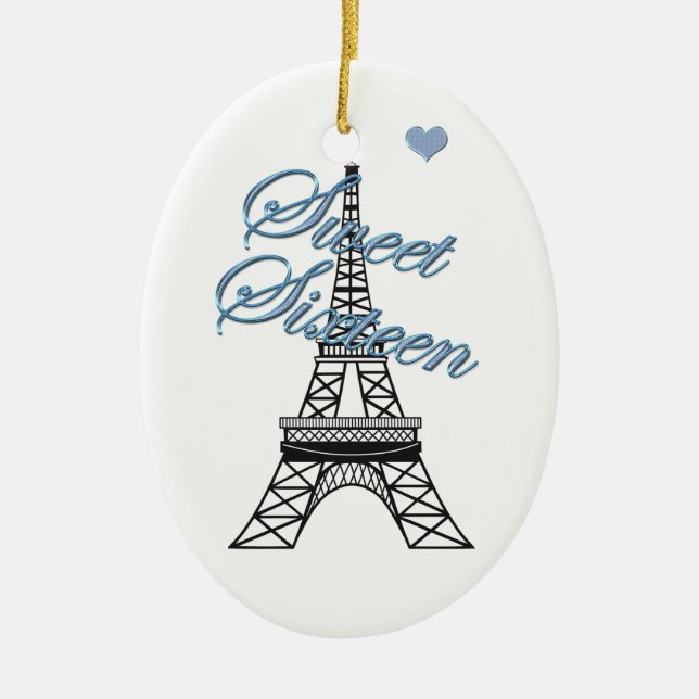 Ornamento Torre Eiffel Personalizado 16 Paris (Frente)