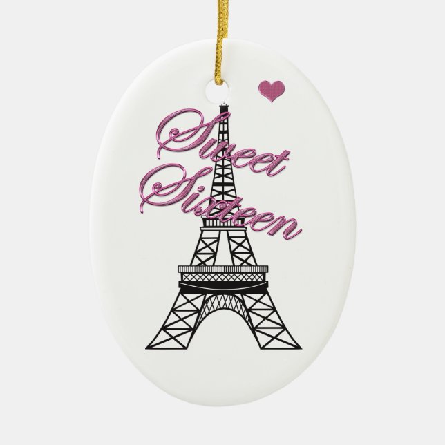 Ornamento Torre Eiffel Personalizado 16 Paris (Frente)