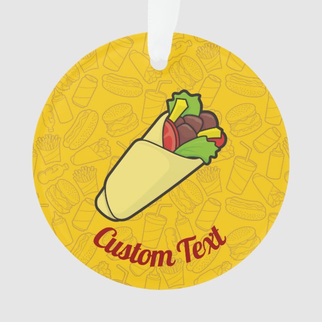 Ornamento Tortilla Sandwich Wrap Ornament (Frente)