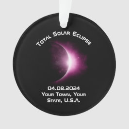 Ornamento TOTAL personalizado ECLIPSE SOLAR 2024 Souvenir