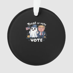 Ornamento Tratar Ou Votar, Trumpkin Louco, Gráfico De Hallow