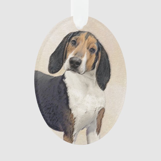 Ornamento Tremendo a pintura de Walker Coonhound - Arte Orig (Frente)