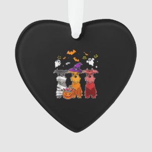 Ornamento Três presentes de Hat de Bruxa Schnauzer