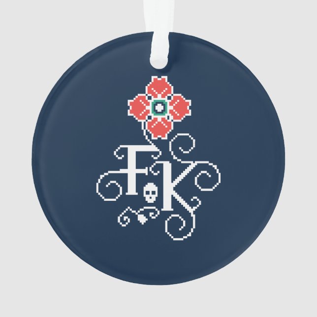 Ornamento Tributo floral de Frida Kahlo | (Verso)