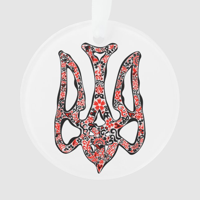 Ornamento Trident Trident Nacional Ucraniano trizub estiliza (Frente)