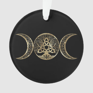 Ornamento Triple Moon Tree of Life Triquetra