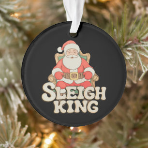 Ornamento Trono Rei Trenó Natal Sleigh Christmas Férias