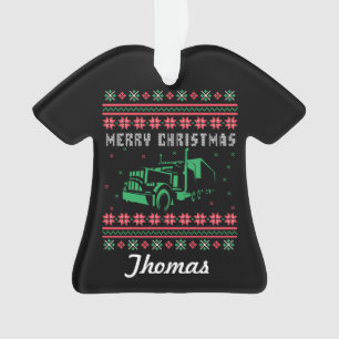 Ornamento Truck Driver Ugly Christmas Sweater