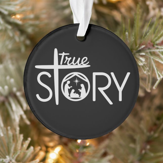 Ornamento True Story of Jesus Birth Christmas Nativity Xmas (Árvore)