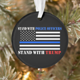 Ornamento Trump 2020 Stand with Police Officers Trump Pence