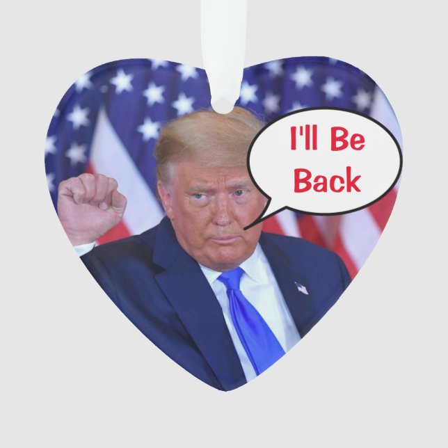 Ornamento Trump 2024 Eu voltarei (Frente)