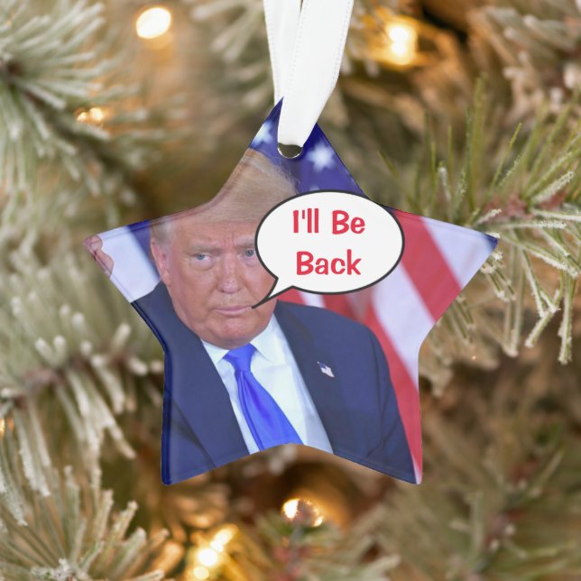 Ornamento Trump 2024 Eu voltarei (Árvore)
