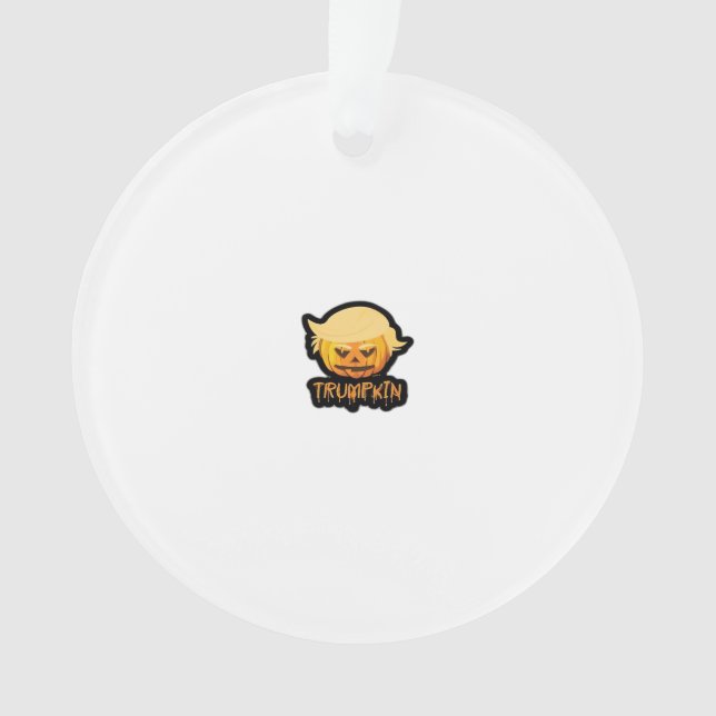 Ornamento Trumpkin Clássico - Slogan do Costume Retroativo (Frente)