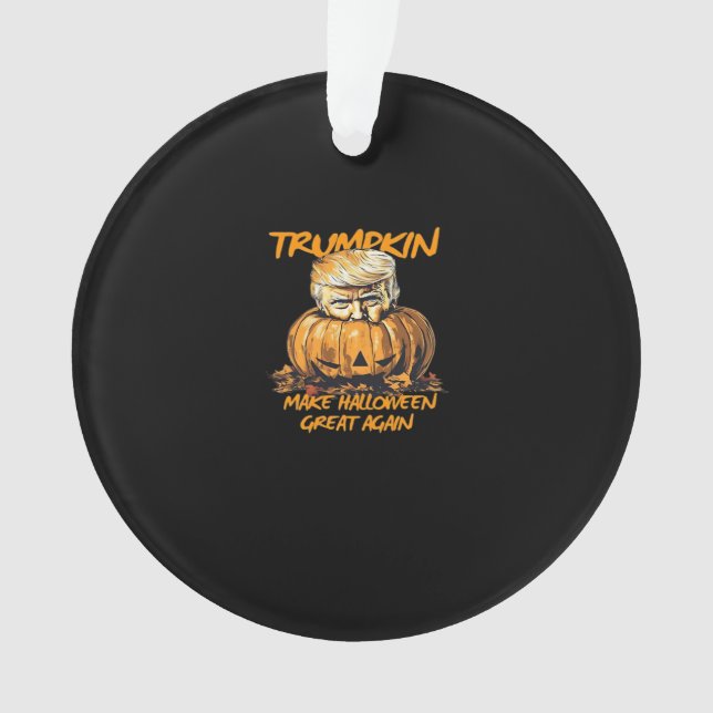Ornamento Trumpkin Faz Excelente De Halloween De Novo - Autu (Frente)