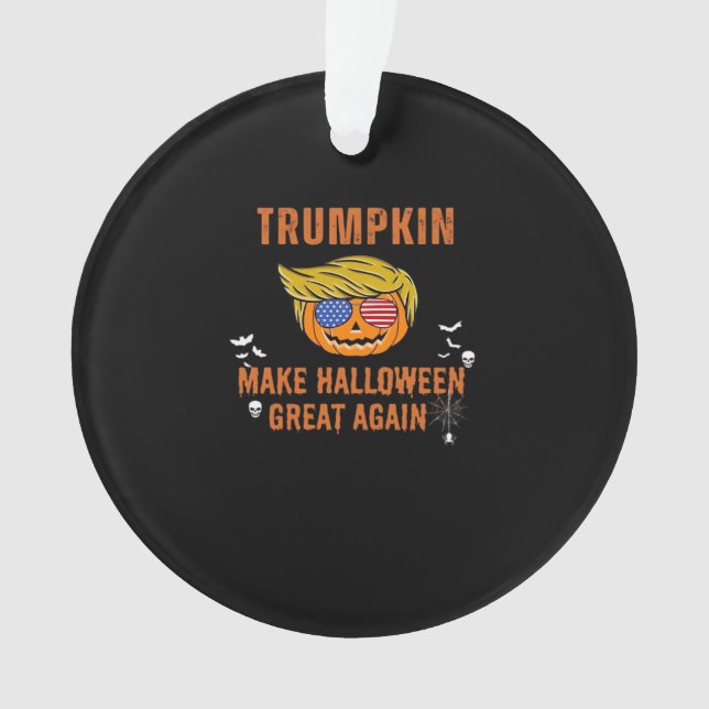 Ornamento Trumpkin Faz Excelente De Halloween De Novo, Hallo (Frente)