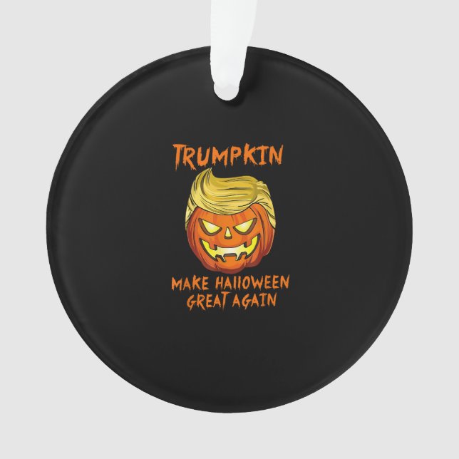 Ornamento Trumpkin Faz Excelente De Halloween De Novo Jack O (Frente)