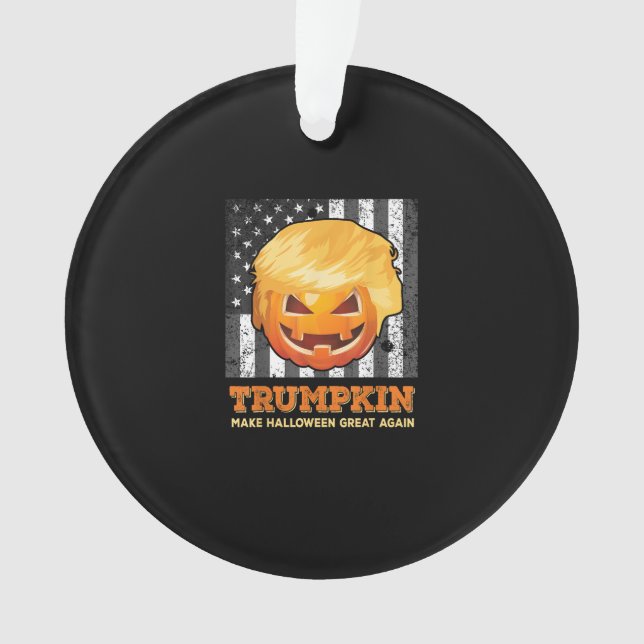 Ornamento Trumpkin Faz Excelente De Halloween De Novo Presid (Frente)