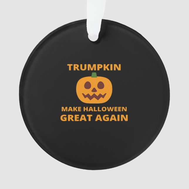Ornamento Trumpkin Faz Excelente De Halloween De Novo, Salão (Frente)