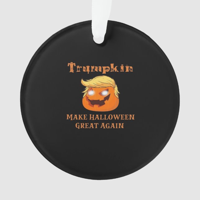 Ornamento Trumpkin Halloween - Faça Excelente De Halloween N (Frente)