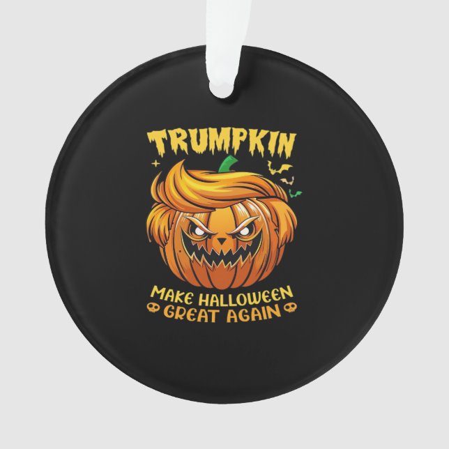 Ornamento Trumpkin Halloween - Faça Excelente De Halloween N (Frente)