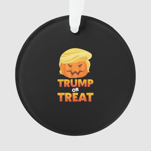 Ornamento Trumpkin Ou Tratar O Figurino De Halloween De Trum (Frente)